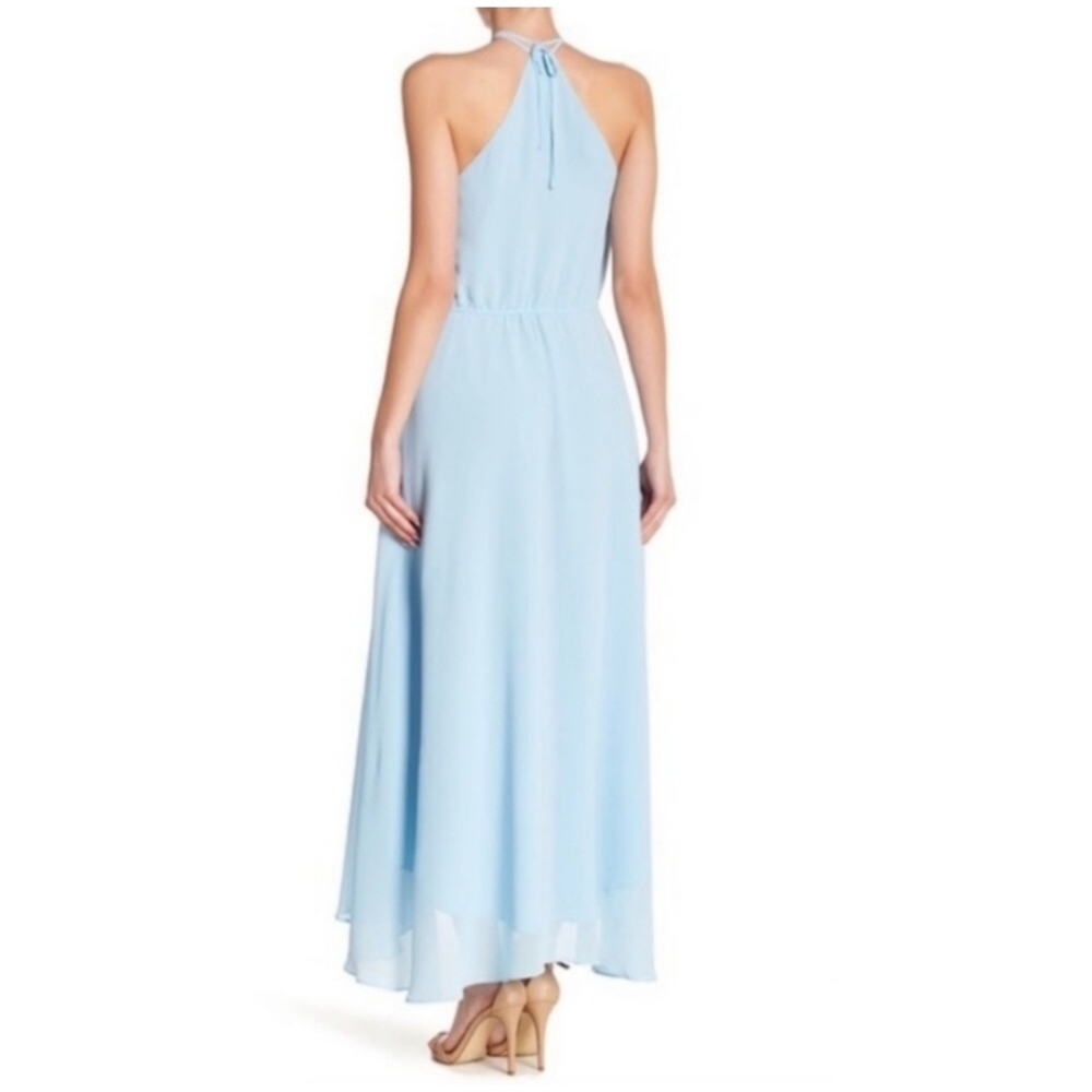 Haute Hippie Sky Blue Chiffon Hi Low Dress - Picture 2 of 11